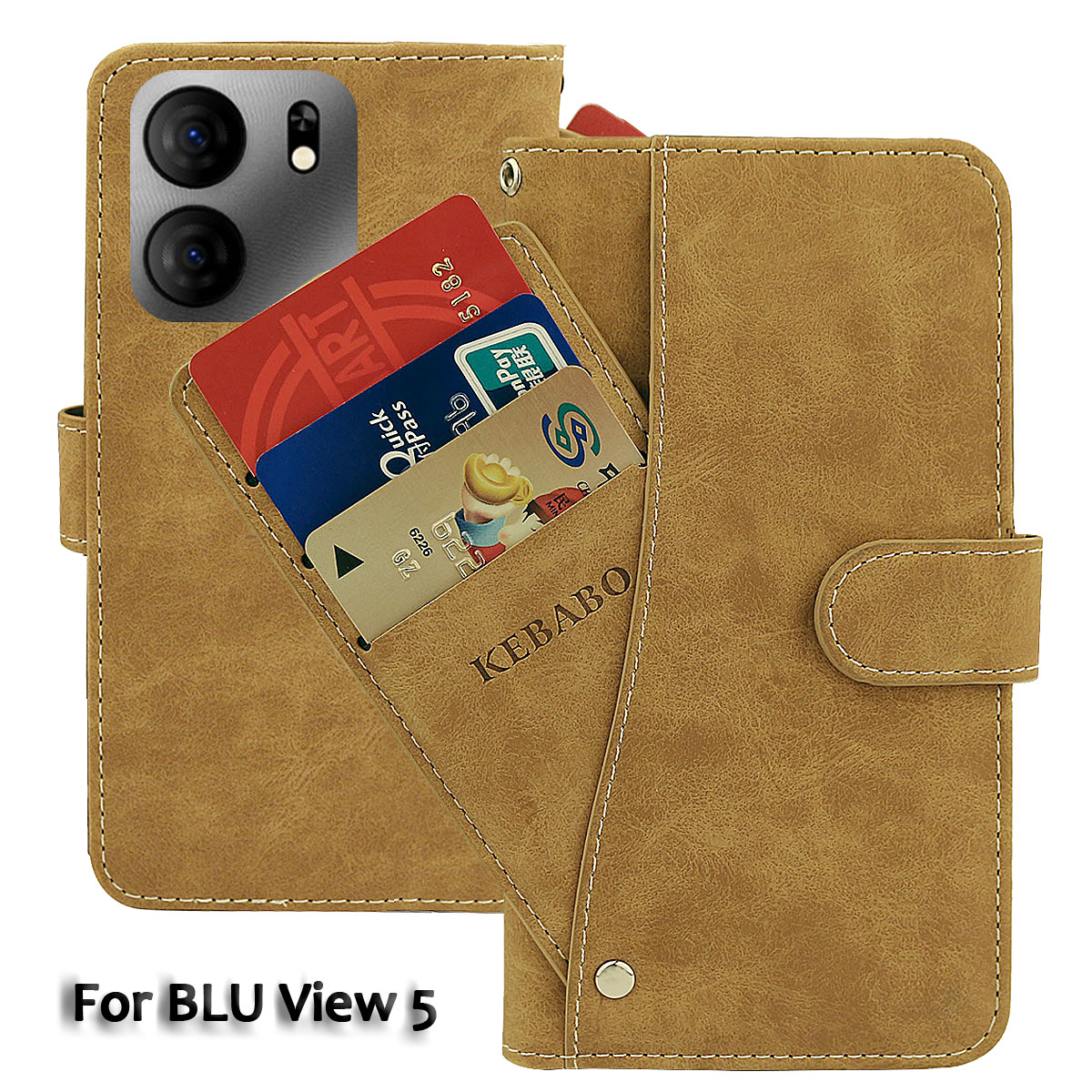 Luxury Bags Quotes - Vintage Leather Wallet BLU Bold K10