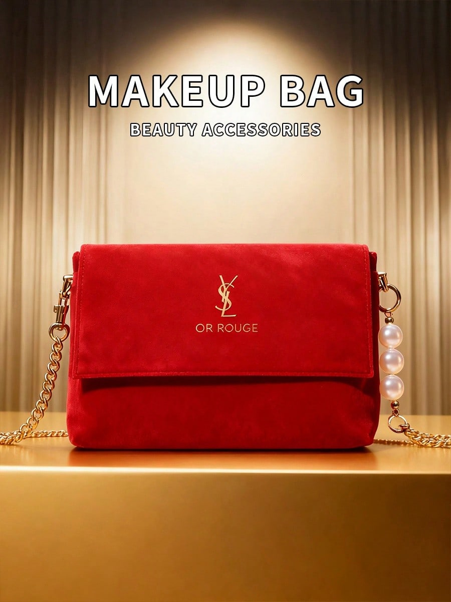 YSL Red Velvet DIY Makeup Bag, - đánh giá và giá Luxury Bags For Travel