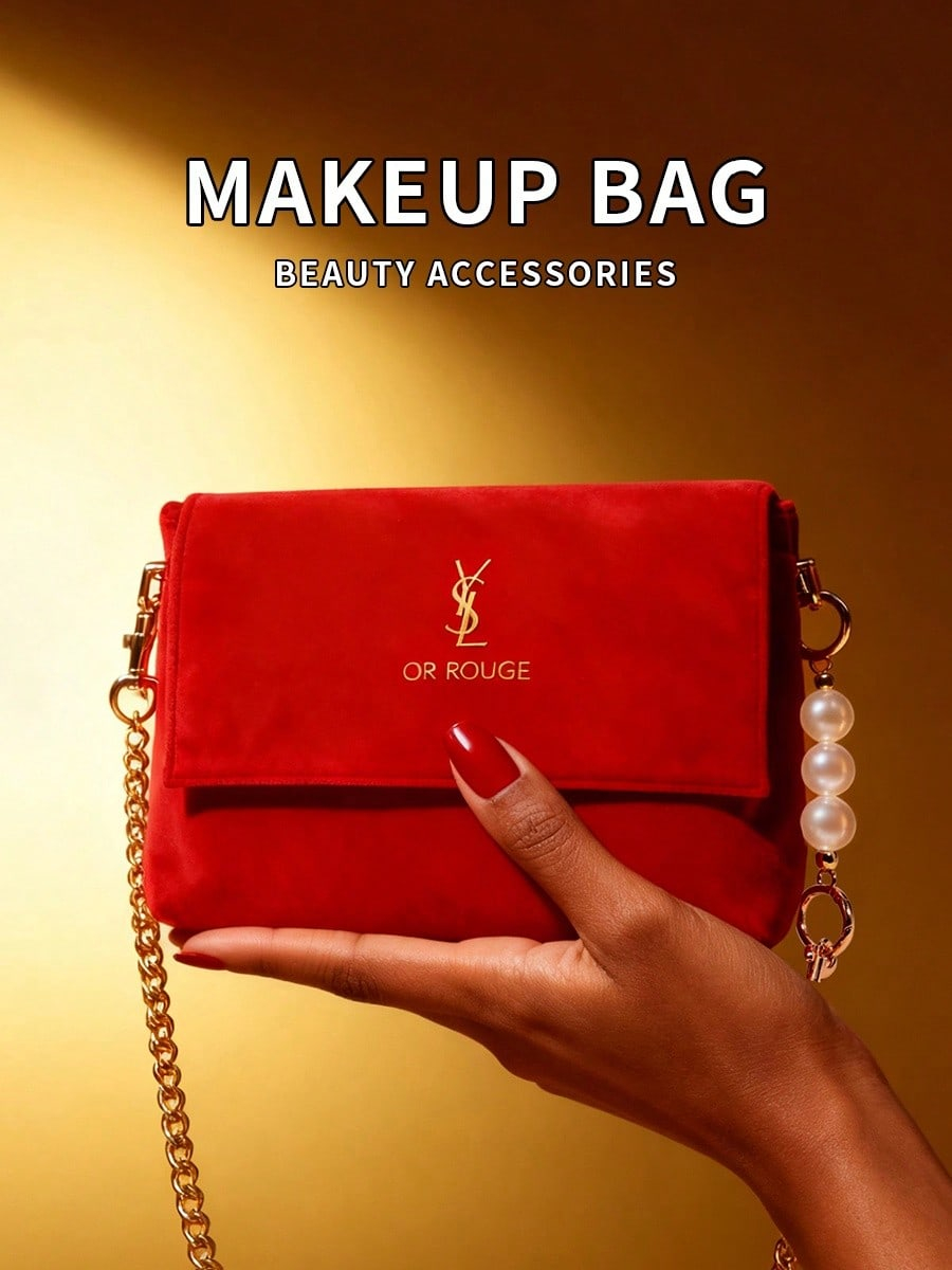 YSL Red Velvet DIY Makeup Bag, - đánh giá và giá Luxury Bags For Travel