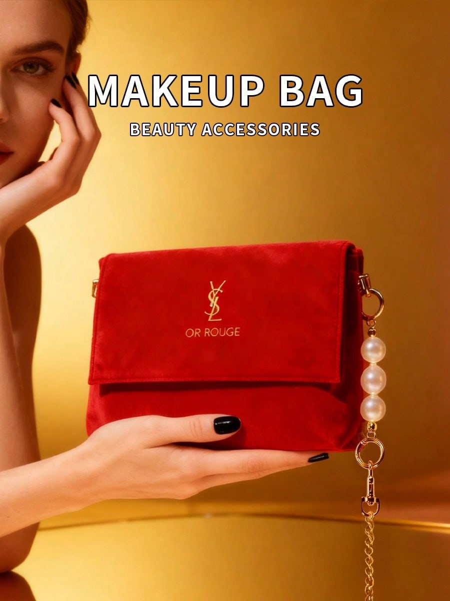 YSL Red Velvet DIY Makeup Bag, - đánh giá và giá Luxury Bags For Travel