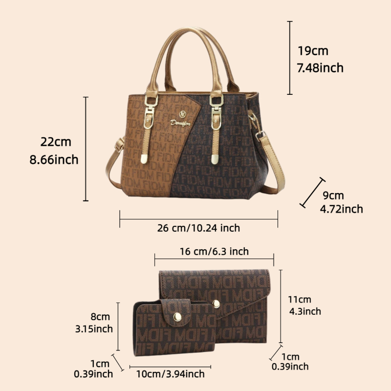 3-piece women's bag set, luxur - đánh giá và giá Luxury Bags For Travel