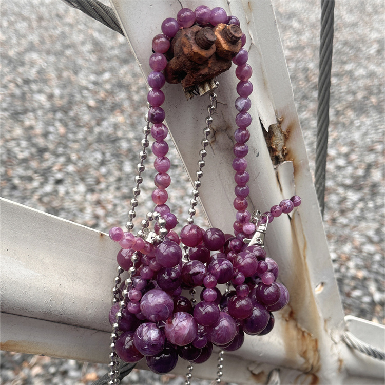 Girls Mini Purple Beaded  Clut - đánh giá và giá Luxury Bags For Kids