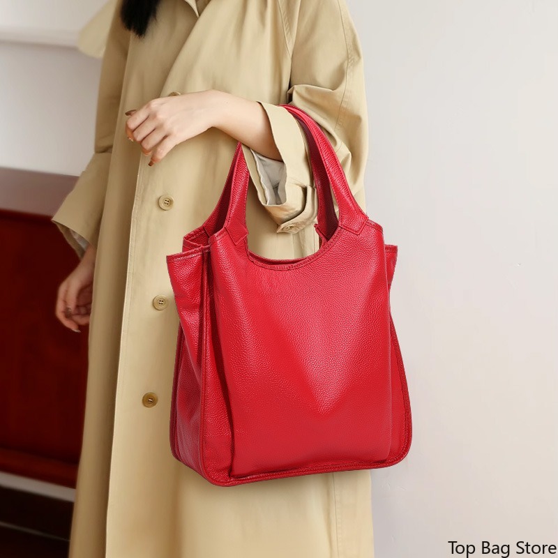 Genuine Leather Shoulder Tote  - đánh giá và giá Quiet Luxury Bags Tote