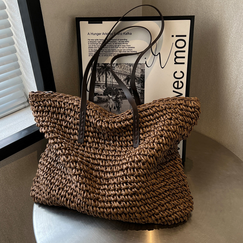 Straw Woven Tote Bags Casual L - đánh giá và giá Luxury Bags Made