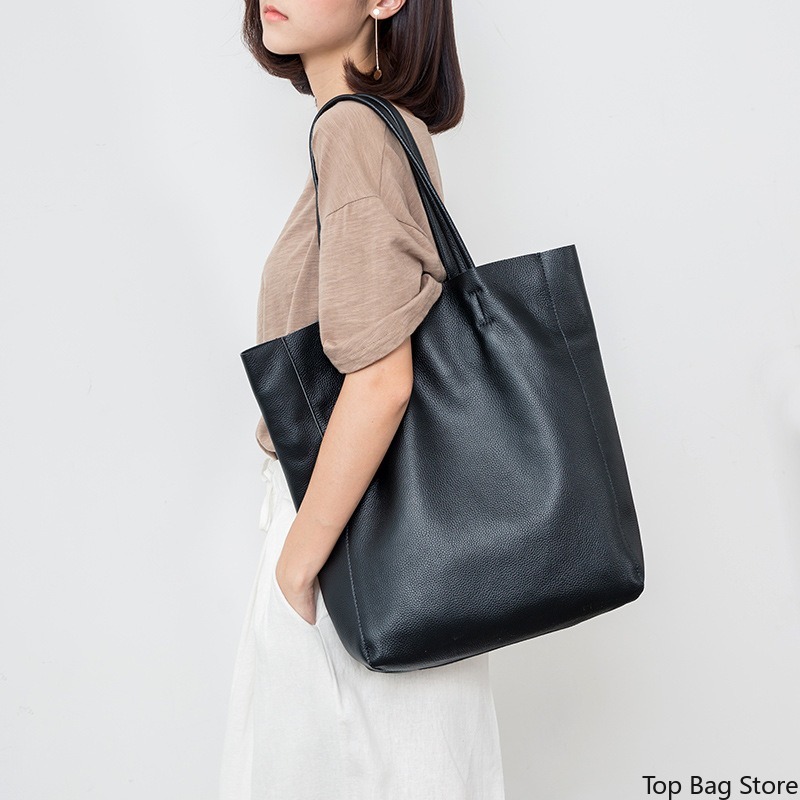 Genuine Leather Shoulder Tote  - đánh giá và giá Quiet Luxury Bags Tote