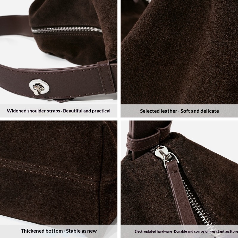 Genuine Leather Shoulder Tote  - đánh giá và giá Quiet Luxury Bags Tote